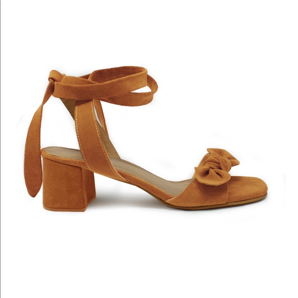 ABLE knotted suede bow sandals